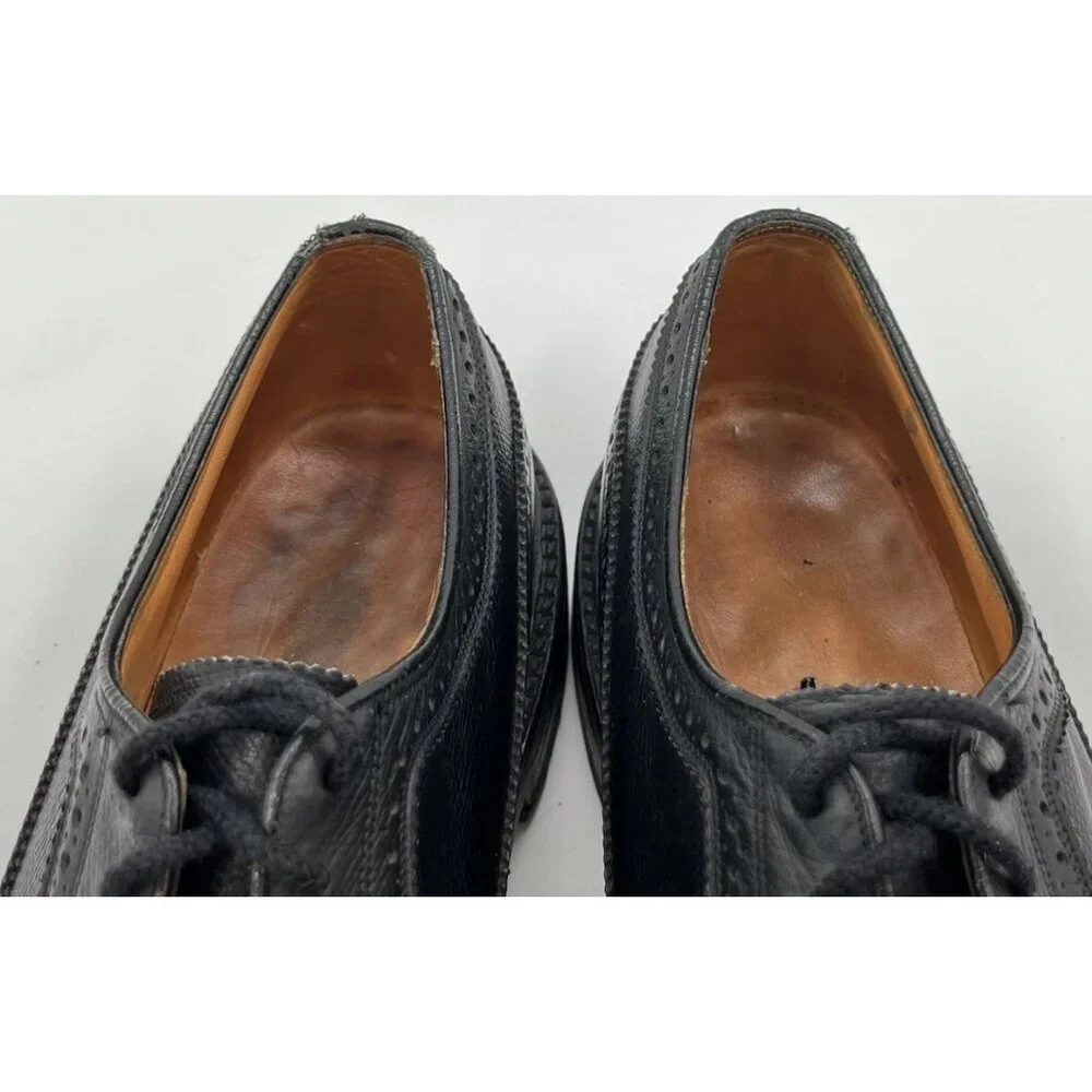 Vintage FLORSHEIM Imperial SHELL CORDOVAN V Cleat Wingtip Men’s Size 8.5D Shoes